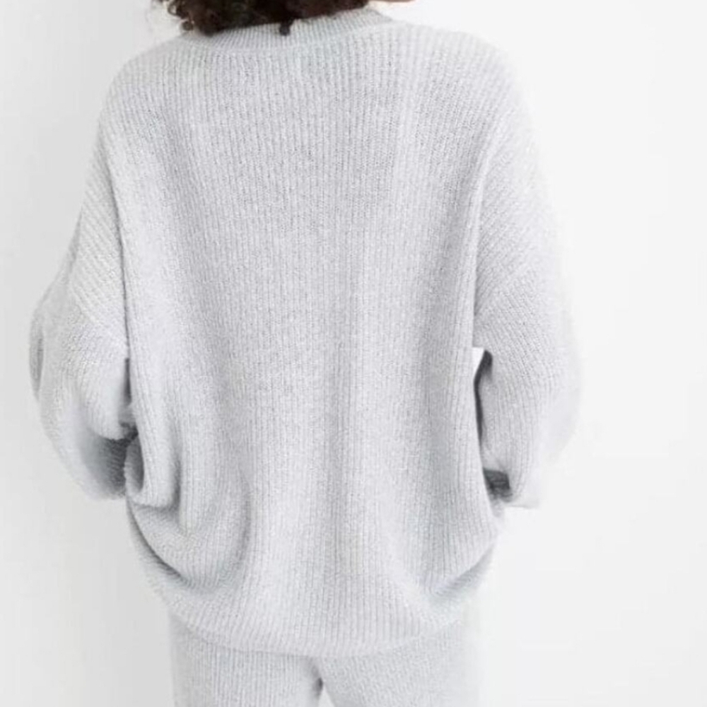 Aerie Women's Gray Heanley Oversized Knit Sweater Size S - Picture 3 of 13